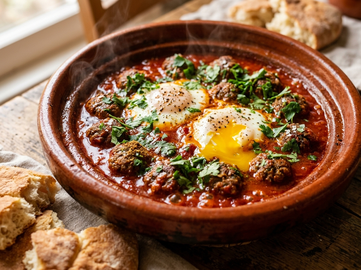 Authentic Kefta Tagine: Sizzling Spiced Meatballs in Rich Tomato Cumin Sauce