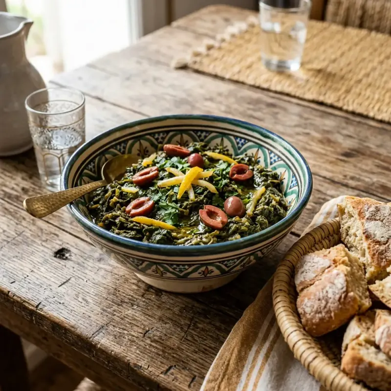 Bakoula (Mallow or Spinach Salad)