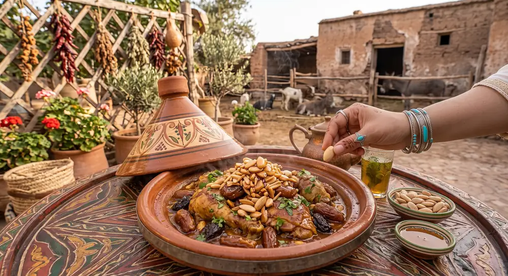 Chicken Tagine with Almonds and Honey