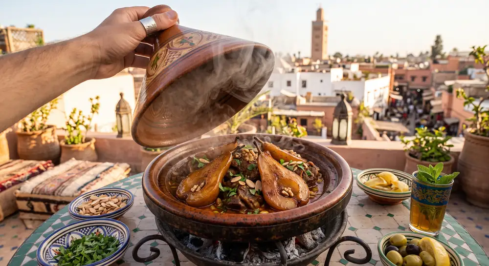 Lamb Tagine with Caramelized Pears