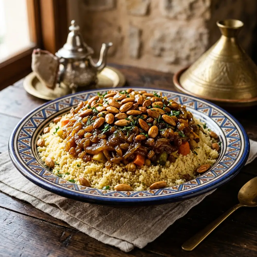 Couscous Tfaya (Caramelized Onions & Raisins)