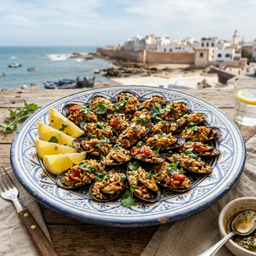 Moroccan Stuffed Mussels